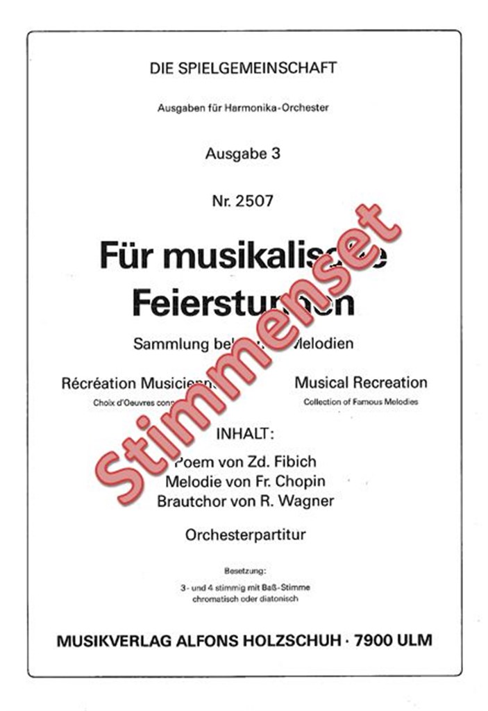 Für Musikalische Feierstunden